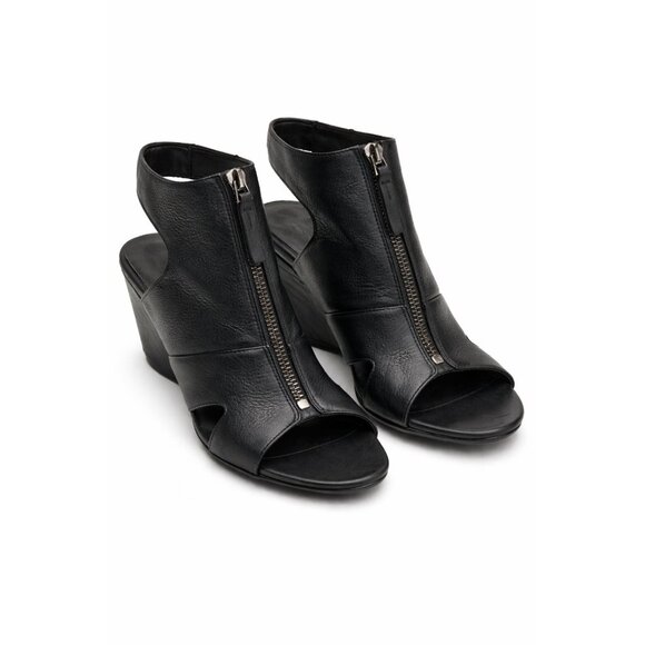 Franco Sarto Shoes - Franco Sarto Zip Wedge Heels for Women size 7 Office Wear Date Night Wedding